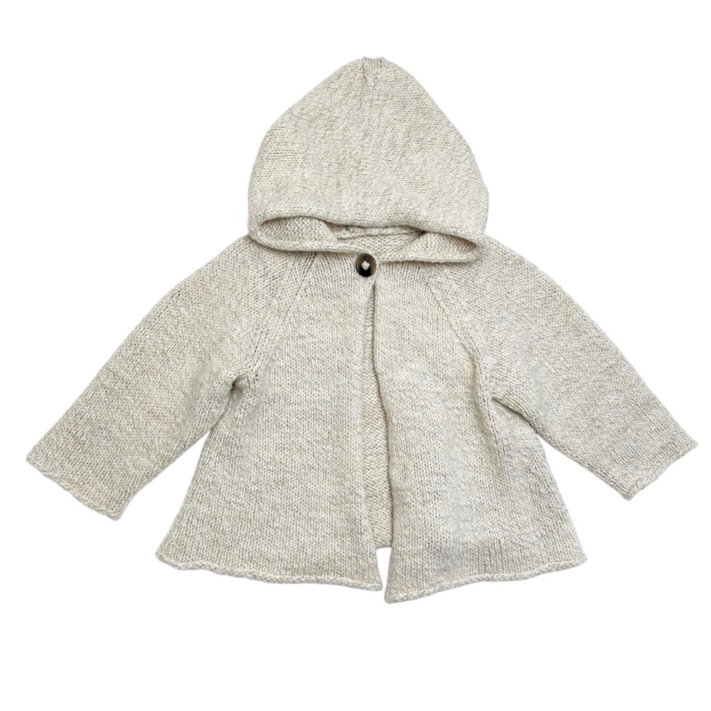 *SIZE NOTE* Handmade Cozy Knit Hooded Cardigan